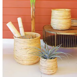 woven willow planters
